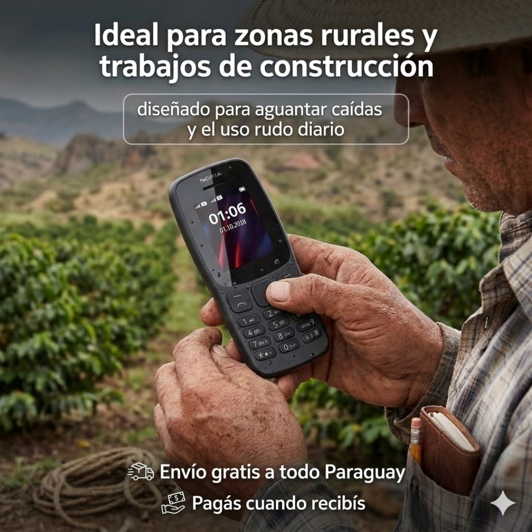 Nokia 106 - El teléfono confiable para trabajo, campo y emergencias