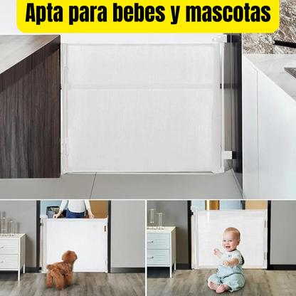 Puerta retráctil en malla - Seguridad para los niños y mascotas👶🐾